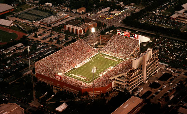 The football stadium